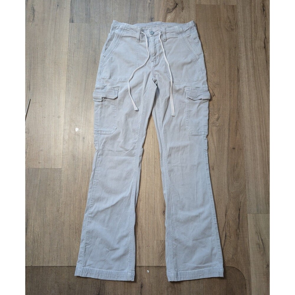 American Eagle Size 2 Cargo Pants Classic Bootcut Gray Drawstring Y2K Utility